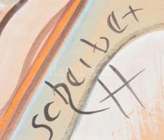 Scheiber H jelzéssel: Női portré. Akvarell, kréta, papír. Fa keretben.47x32 cm