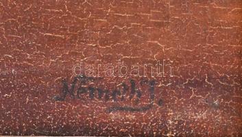 Németh I jelzéssel: Csendlket gyümölcsökkel. Olaj, vászon. Fa keretben. 44,5x59,5 cm