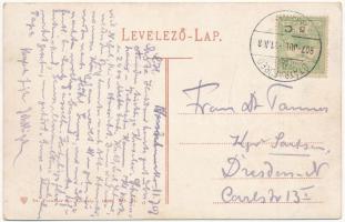 1907 Tátrafüred, Ótátrafüred, Altschmecks, Stary Smokovec (Magas Tátra, Vysoké Tatry); étterem, utca...