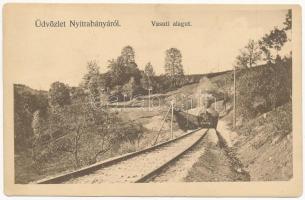 1916 Nyitrabánya, Krickerhau, Handlová; Vasúti alagút, gőzmozdony. Tihanyi Sándor felvétele / railway tunnel, locomotive (EK)