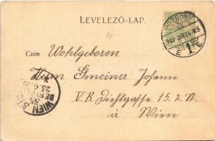 1900 Pozsony, Pressburg, Bratislava; Sétatér, villamos. Hans Nachbargauer / promenade, tram (EK)