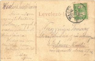 Beregszász, Beregovo, Berehove; Rákóczi tér, lovaskocsik. W.L. 1948. / square, horse carts (EK)