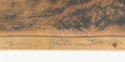 Iványi Grünwald Béla (1867-1940)-Prihoda István (1891-1956): Táborozók. Színezett rézkarc, papír, je...