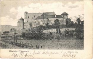 1900 Zólyom, Zvolen; vár, vasútvonal / castle, railway line (Rb)