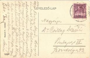 1930 Szliács, Sliac; Bellevue szálló, pavilon, József forrás. Machold F. kiadása 14145. / hotel, pav...