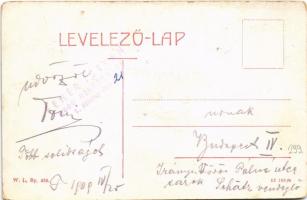 1909 Érsekújvár, Nové Zámky; pályaudvar, vasútállomás, vonat. W.L. Bp. 432. / railway station, train...