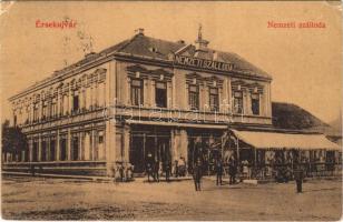 1910 Érsekújvár, Nové Zámky; Nemzeti szálloda és kávéház. 248. Szivesi kapus kiadása / hotel and café (EK)