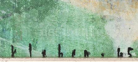 Kleber 65 jelzéssel: Jahrhunderthalle (Frankfurt am Main). Olaj, farost. Kissé sérült fa keretben. 5...