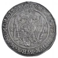 1592K-B Tallér Ag "Rudolf" Körmöcbánya (28,22g) T:2,2- anyaghiba / Hungary 1592K-B Thaler ...