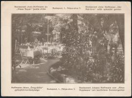 1929 Bp. I., Hoffmann János Öreg diófa kerthelyiségének menükártyája