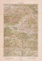 1889 Leutschau (Lőcse) katonai térképe, K. u. k. militärgeographisches Institut, szakadással, 68×52 cm