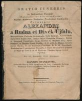 1831 Halottas beszéd Rudnay Sándor halálára, négy nyelvű nyomtatvány
