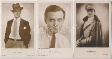 Verebes Ernő (Ernst Verebes), zsidó származású magyar színész / Hungarian Jewish actor - 3 db régi képeslap / 3 pre-1945 postcards