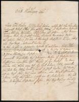 1784 Német nyelvű kézzel írt levél