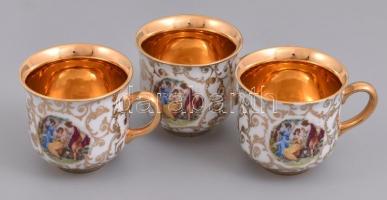 Csehszlovák Epiag kávéskészlet, 2 db kiöntővel, 1 db cukortartóval, 6 db csészével, 6 db csészealjja...