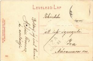 1909 Huszt, Chust, Khust; Piac tér, lovaskocsi, Kahan Dávidné dohányboltja, Klein Sámuel üzlete. Aus...