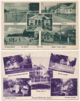 Badacsony - 12 db régi és modern városképes lap / 12 pre-1945 and modern town-view postcards