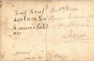 1918 Jászdózsa, henteslegény kutyával. photo (fl)