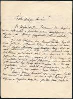 1916 Zsakó István (1882-1956) Erdélyből származó ideggyógyász levele feleségének a dicsőszentmártoni helyi balszerencsés eseményekről (földgázrobbanások)