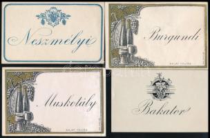 cca 1930-1940 18 db-os háború előtti boros címke gyűjtemény extra állapotban