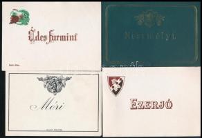 cca 1930-1940 18 db-os háború előtti boros címke gyűjtemény extra állapotban