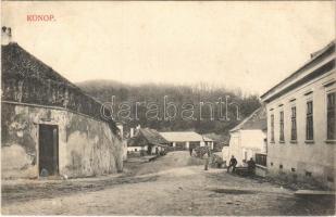 1916 Konop, Conop; utca, házak / street view, road, houses (EK)