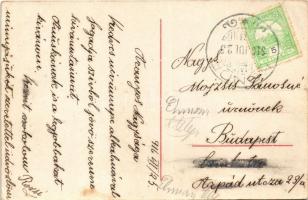 1916 Konop, Conop; utca, házak / street view, road, houses (EK)