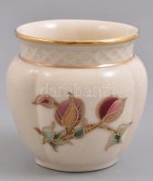 Zsolnay porcelán kaspó, kézzel festett, jelzett, hibátlan, m: 6 cm