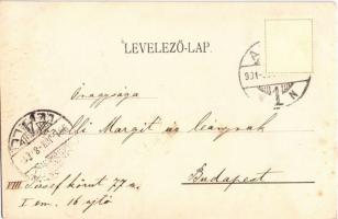 1901 Arad, Új Szentháromság szobor főcsoportja. Kerpel Izsó kiadása / new trinity statue (EK)