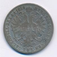 1859B 1Fl Ag "Ferenc József" T:3 
Hungary 1859B 1 Florin Ag "Franz Joseph" C:F ...