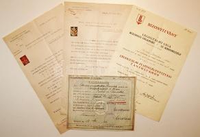 1914-1918 5 db érdekes katonai vonatkozású okmány