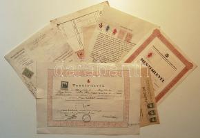 cca 1900-1940 12 db okmánybélyeges irat