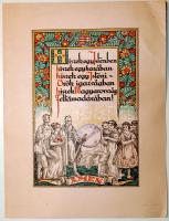 cca 1930 Irredenta Hiszekegy dekoratív nyomtatvány 22x29 cm