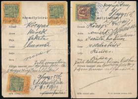 1914 Szegkovács és kintornás igazolási jegye