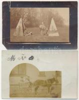 Ipolyság, Sahy; - 12 db régi fotólap / 12 pre-1945 photo postcards