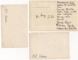 1915 Ipolyság, Sahy; - 3 db régi fotólap: nővérek a kórházból / 3 pre-1945 photo postcards: nurses f...