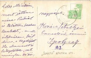 1913 Szántó, Santovka; katona kisgyerekkel / K.u.K. soldier with child. photo (EB)