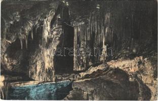 1916 Barlangliget, Höhlenhain, Tatranská Kotlina (Tátra, Magas-Tátra, Vysoké Tatry); Betlehem. Wlaszlovits Gusztáv kiadása / cave, interior