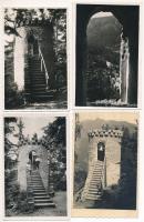 Tusnádfürdő, Baile Tusnad; - 4 db régi képeslap (ebből 2 fotó): Apor-bástya / 4 pre-1945 postcards (including 2 photos): Turnul (Bastionul) Apor, bastion tower