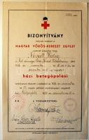 1936 Vöröskeresztes bizonyítvány