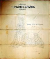 cca 1900 Érd kertváros parcellázási térképe 60x70 cm