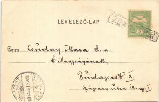 1903 Zombor, Sombor; Szentháromság tér és szobor, templom, városháza. Bruck Sándor kiadása / Trinity...