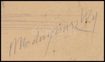 Mednyánszky jelzéssel. Ülő alakok. Ceruza, karton, sérült, foltos. 27,5x22 cm