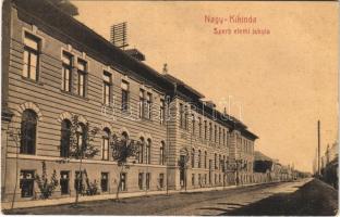 1910 Nagykikinda, Kikinda; Szerb elemi iskola. W.L. (?) No. 619. / Serbian school