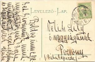 1906 Torda, Turda; Fő tér, Sterl Gyula és Leöb Dávid üzlete / main square, shops (EK)