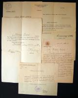 cca 1900-1920 5 db érdekes okmány benne katonai, cserkész