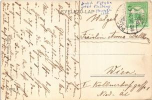 1912 Pöstyén, Piestany; park részlet. Kohn Bernát kiadása / park