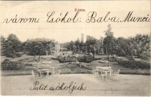 1911 Óléc, Stari Lec; Dániel Pál kastély kert / castle garden (kicsit ázott sarok / slightly wet corner)