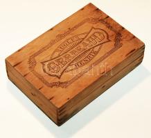 cca 1890 Gerbeaud dekoratív bonbonos fadoboz 13x20x5,5 cm