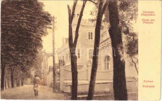 1909 Pöstyén, Piestany; Parksor. W.L. 885. / Parkzeile / promenade (EK)